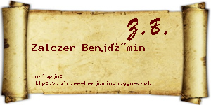 Zalczer Benjámin névjegykártya